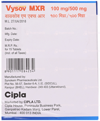 Vysov Mxr 100Mg/500Mg Tablet 15
