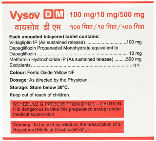 Vysov Dm 100Mg/10Mg/500Mg Tablet 10