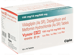 Vysov Dm 100Mg/10Mg/500Mg Tablet 10 Vysov Dm 100Mg/10Mg/500Mg Tablet 10