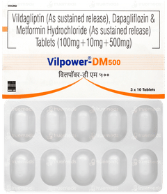 Vilpower Dm 500 Tablet 10