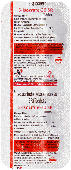5 Isocrate 30 Sr Tablet 10 5 Isocrate 30 Sr Tablet 10
