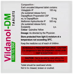Vildanol Dm 100/10/500 Tablet 10