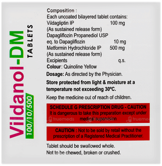Vildanol Dm 100/10/500 Tablet 10