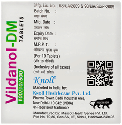 Vildanol Dm 100/10/500 Tablet 10
