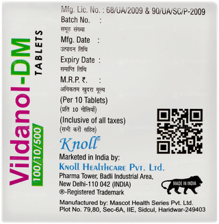 Vildanol Dm 100/10/500 Tablet 10