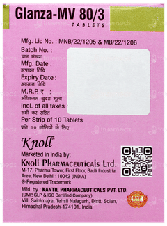 Glanza Mv 80/3 Tablet 10 Glanza Mv 80/3 Tablet 10