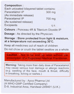 Paracors 1000 Sr Tablet 10