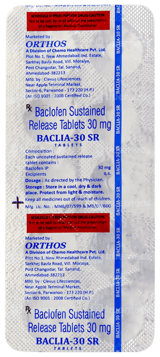Baclia 30 Sr Tablet 10