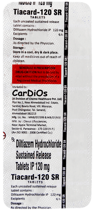 Tiacard 120 Sr Tablet 10