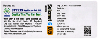 Seizmet G 0.5 Tablet 15