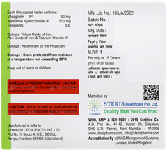 Vildiabate M 500 Tablet 15 Vildiabate M 500 Tablet 15