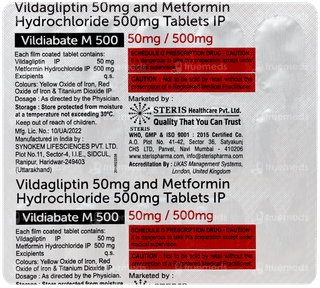 Vildiabate M 500 Tablet 15