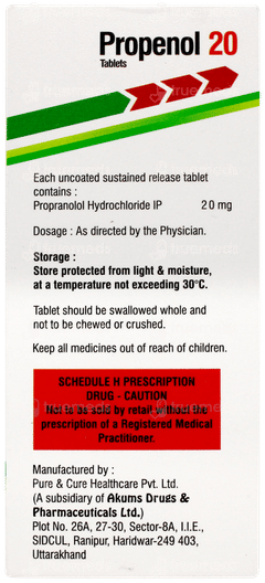 Propenol 20 Tablet 10 Propenol 20 Tablet 10