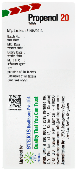 Propenol 20 Tablet 10