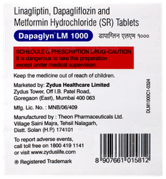 Dapaglyn Lm 1000 Tablet 10 Dapaglyn Lm 1000 Tablet 10