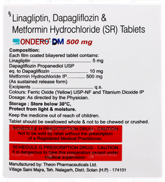 Ondero Dm 500mg Tablet 10 Ondero Dm 500mg Tablet 10