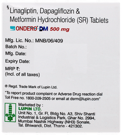 Ondero Dm 500mg Tablet 10 Ondero Dm 500mg Tablet 10