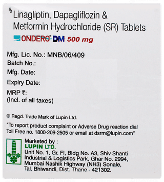 Ondero Dm 500mg Tablet 10