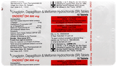 Ondero Dm 500mg Tablet 10 Ondero Dm 500mg Tablet 10