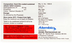 Isofit Sr 30mg Tablet 10 Isofit Sr 30mg Tablet 10