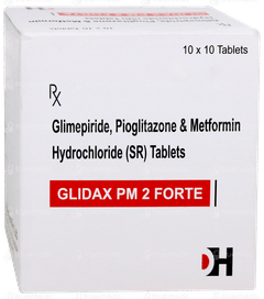 Glidax Pm 2 Forte Tablet 10 Glidax Pm 2 Forte Tablet 10