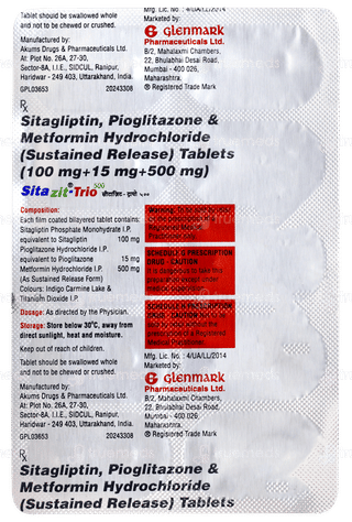 Sitazit Trio 500 Tablet 10
