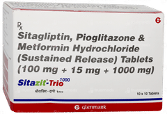 Sitazit Trio 1000 Tablet 10 Sitazit Trio 1000 Tablet 10