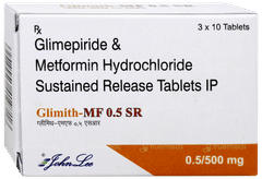 Glimith Mf 0.5 Sr Tablet 10 Glimith Mf 0.5 Sr Tablet 10