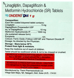Ondero Dm 1g Tablet 10 Ondero Dm 1g Tablet 10