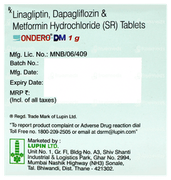 Ondero Dm 1g Tablet 10 Ondero Dm 1g Tablet 10