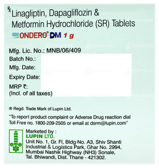 Ondero Dm 1g Tablet 10