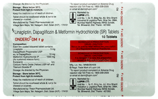 Ondero Dm 1g Tablet 10