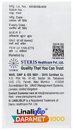 Linaliglip Dapamet 1000 Tablet 10