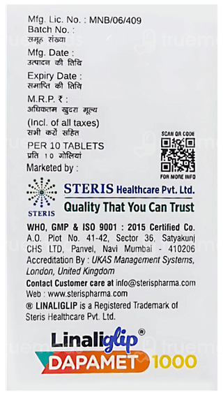 Linaliglip Dapamet 1000 Tablet 10
