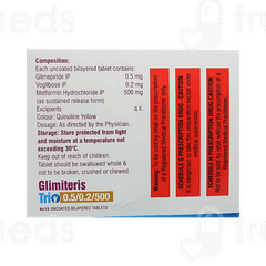 Glimiteris Trio 0.5/0.2/500 Tablet 15