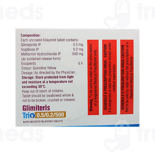 Glimiteris Trio 0.5/0.2/500 Tablet 15