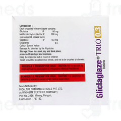 Gliclaglaze Trio 0.3 Tablet 15