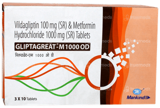Gliptagreat M 1000 Od Tablet 10