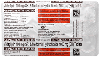 Gliptagreat M 1000 Od Tablet 10