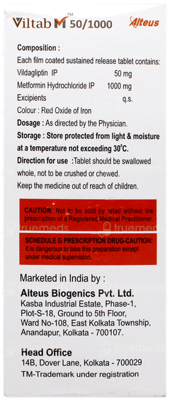 Viltab M 50/1000 Tablet 15