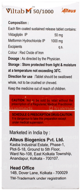 Viltab M 50/1000 Tablet 15