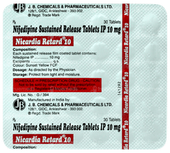 Nicardia Retard 10 Tablet 30
