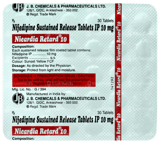 Nicardia Retard 10 Tablet 30