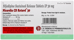 Nicardia Cd Retard 30 Tablet 15 Nicardia Cd Retard 30 Tablet 15