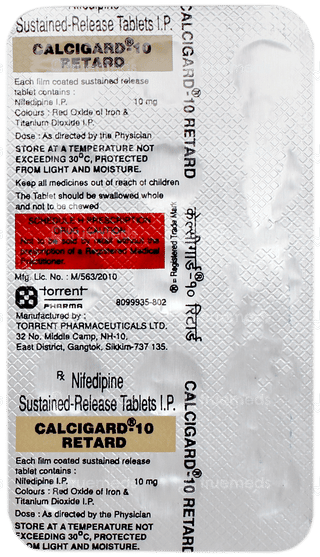 Calcigard 10 Retard Tablet 15