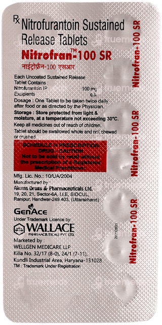 Nitrofran 100 Sr Tablet 14