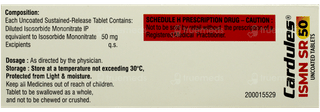 Cardules Ismn Sr 50 Tablet 10