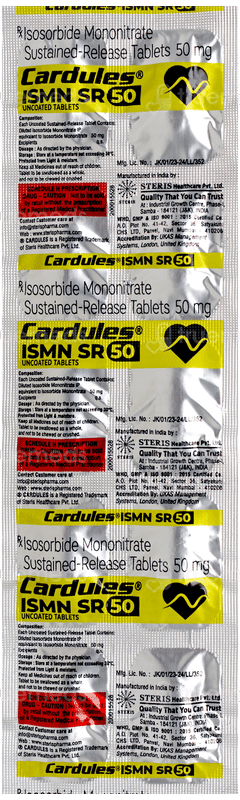 Cardules Ismn Sr 50 Tablet 10