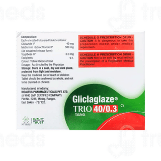 Gliclaglaze Trio 40/0.3 Tablet 15