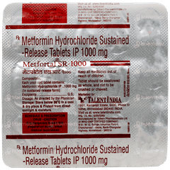 Metfortal Sr 1000 Tablet 15 Metfortal Sr 1000 Tablet 15